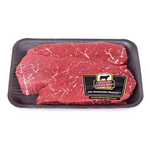 slide 1 of 1, Market District Beef Top Sirloin Strip Steaks, Certified Angus Beef ®, per lb