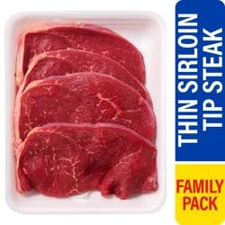 Thin Cut Sirloin Tip Beef Steak Family Pack