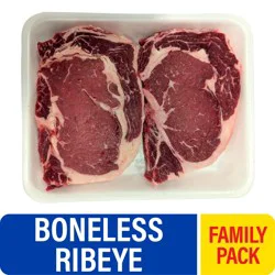 Choice Boneless Ribeye Beef Steak Family Pack