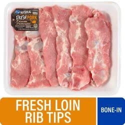 Kroger® Fresh Natural Pork Loin Rib Tips Bone In