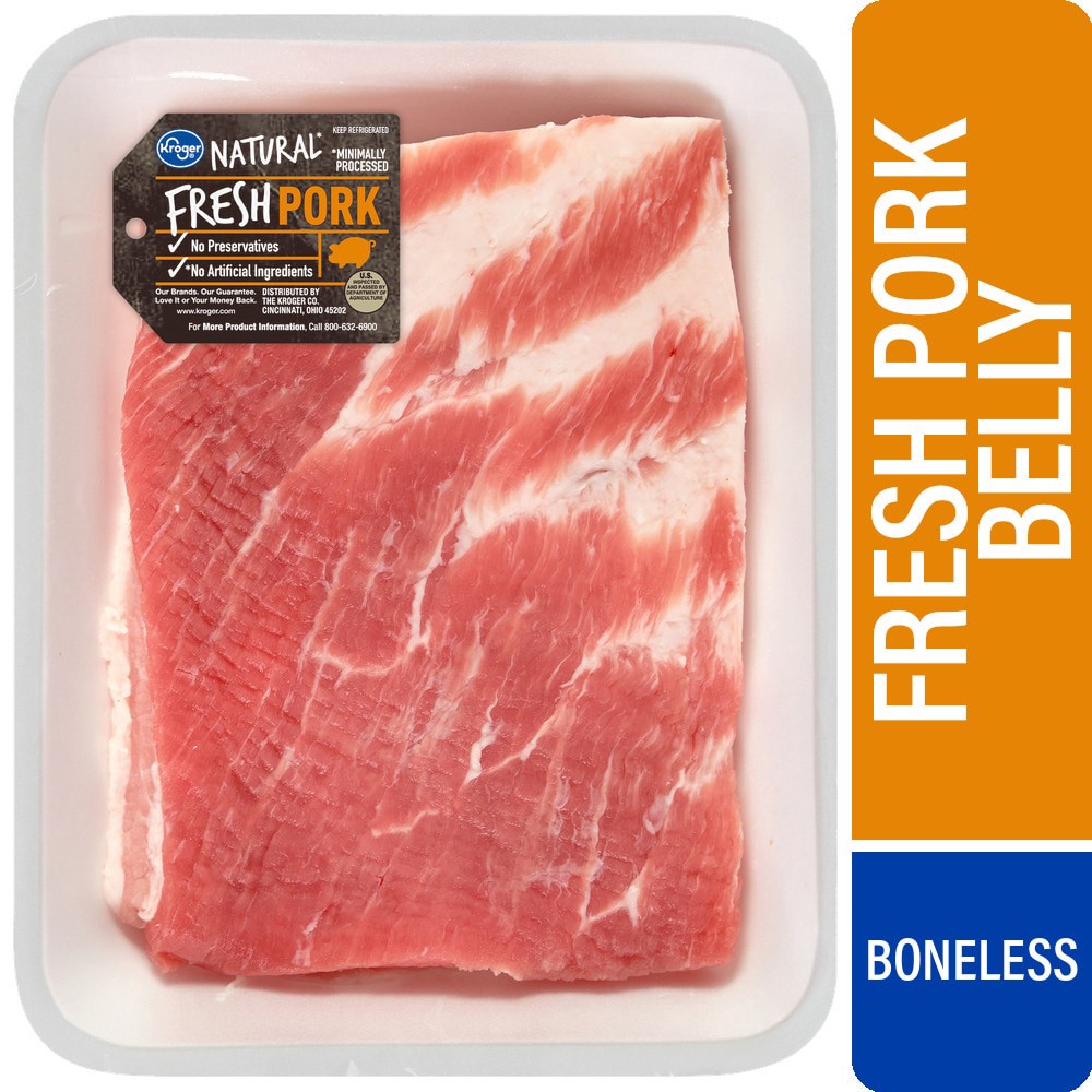 slide 2 of 5, Kroger® Fresh Natural Pork Belly Boneless, per lb
