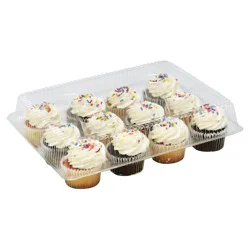 Giant Eagle Cupcakes, Half & Half, 12 count