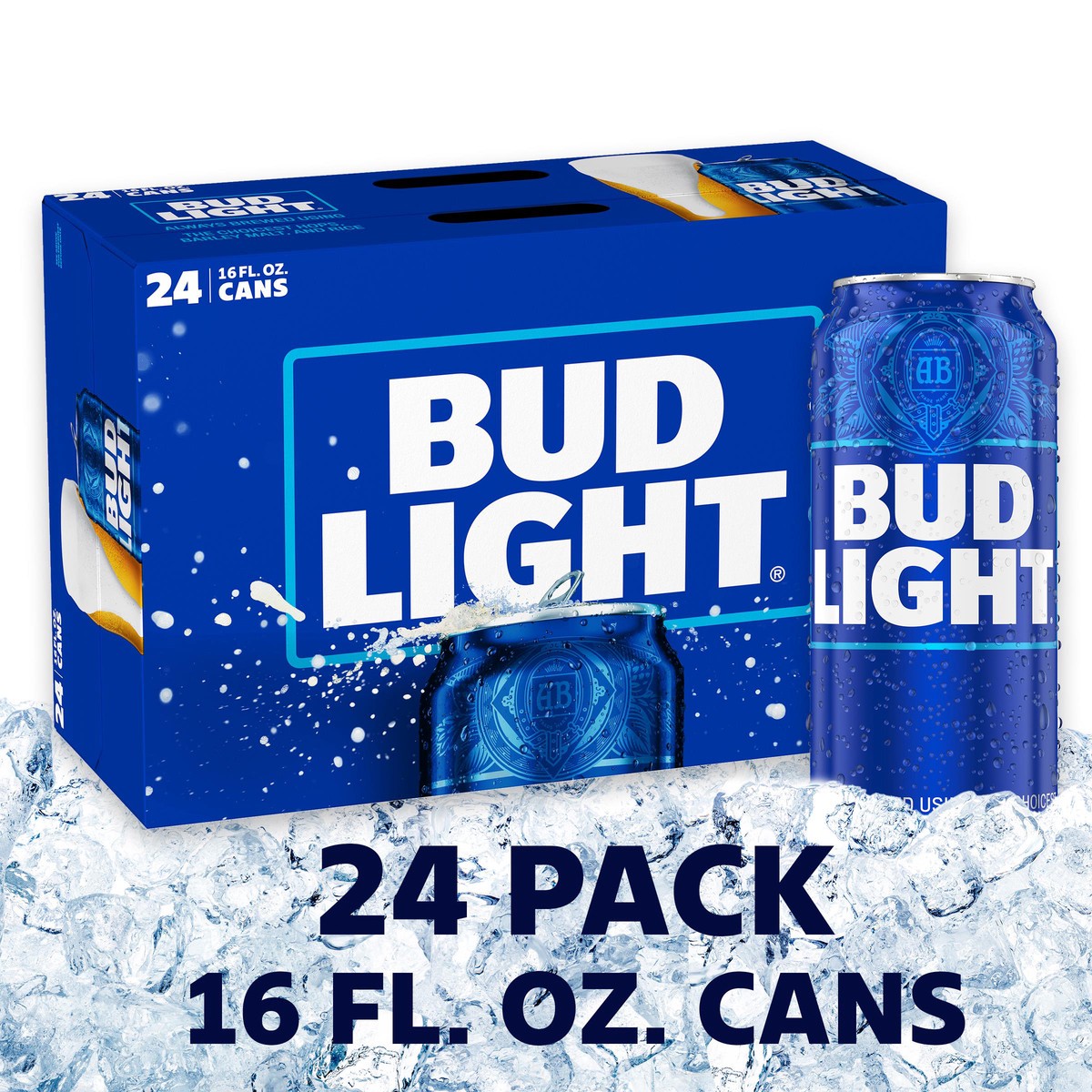 slide 1 of 9, Bud Light Beer, 16 fl oz