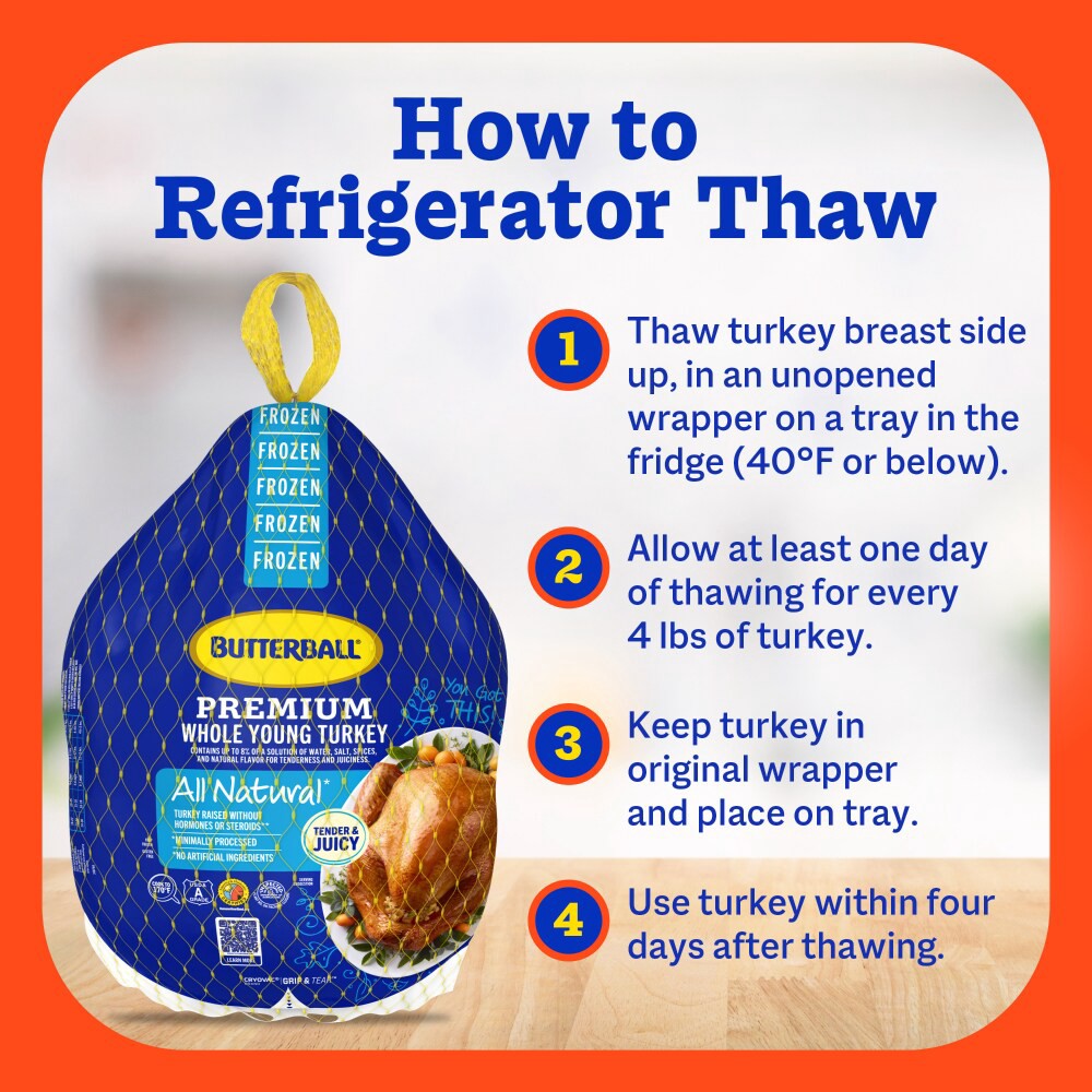 slide 2 of 6, Butterball Frozen Young Turkey, 10-14 lbs, per lb