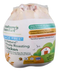Nature's Basket All Natural Whole Roasting Chicken, Cage Free