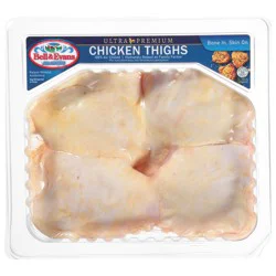 Bell & Evans Chicken Thighs, Bone In, Skin On