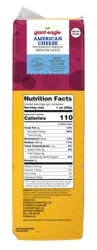 Giant Eagle Cheese, Slices, Yellow, American