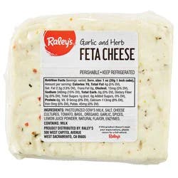 Raley's Fresh Deli Garlic & Herb Feta Cheese Per Pound
