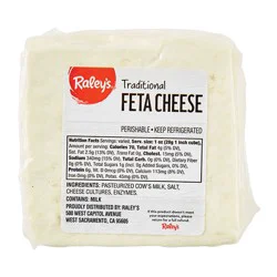 Raley's Traditional Feta Cheese Per Pound