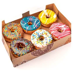 Giant Eagle Ring Donut Variety Box, 6 Count