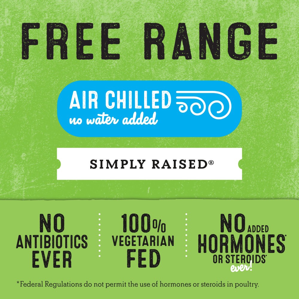 slide 2 of 6, Foster Farms Simply Raised Free Range No Antibiotics Ever Chicken Party Wings, per lb
