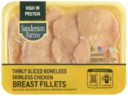 Boneless Thin Sliced Chicken Cutlets, Per Package (Avg. 1.25 lb)