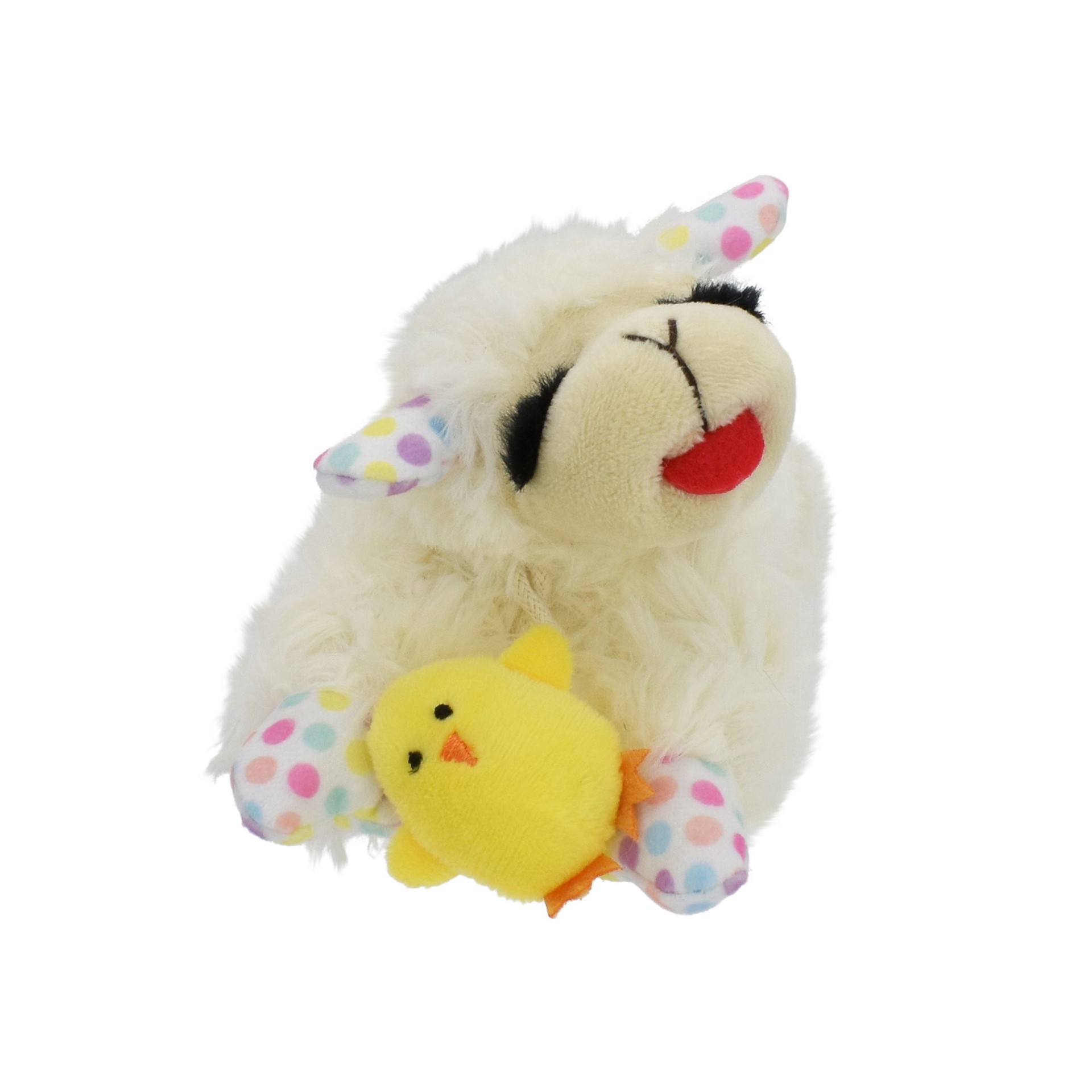slide 1 of 1, Multipet Lamb Chop Spring Polka Dot DogToy, 1 ct
