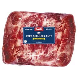 Raley's Pork, Whole, Bone-In, Shoulder Roast, In The Bag Per Pound