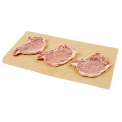 Raley's Pork Thin Cut Center Loin Chops Bone-In Per Pound