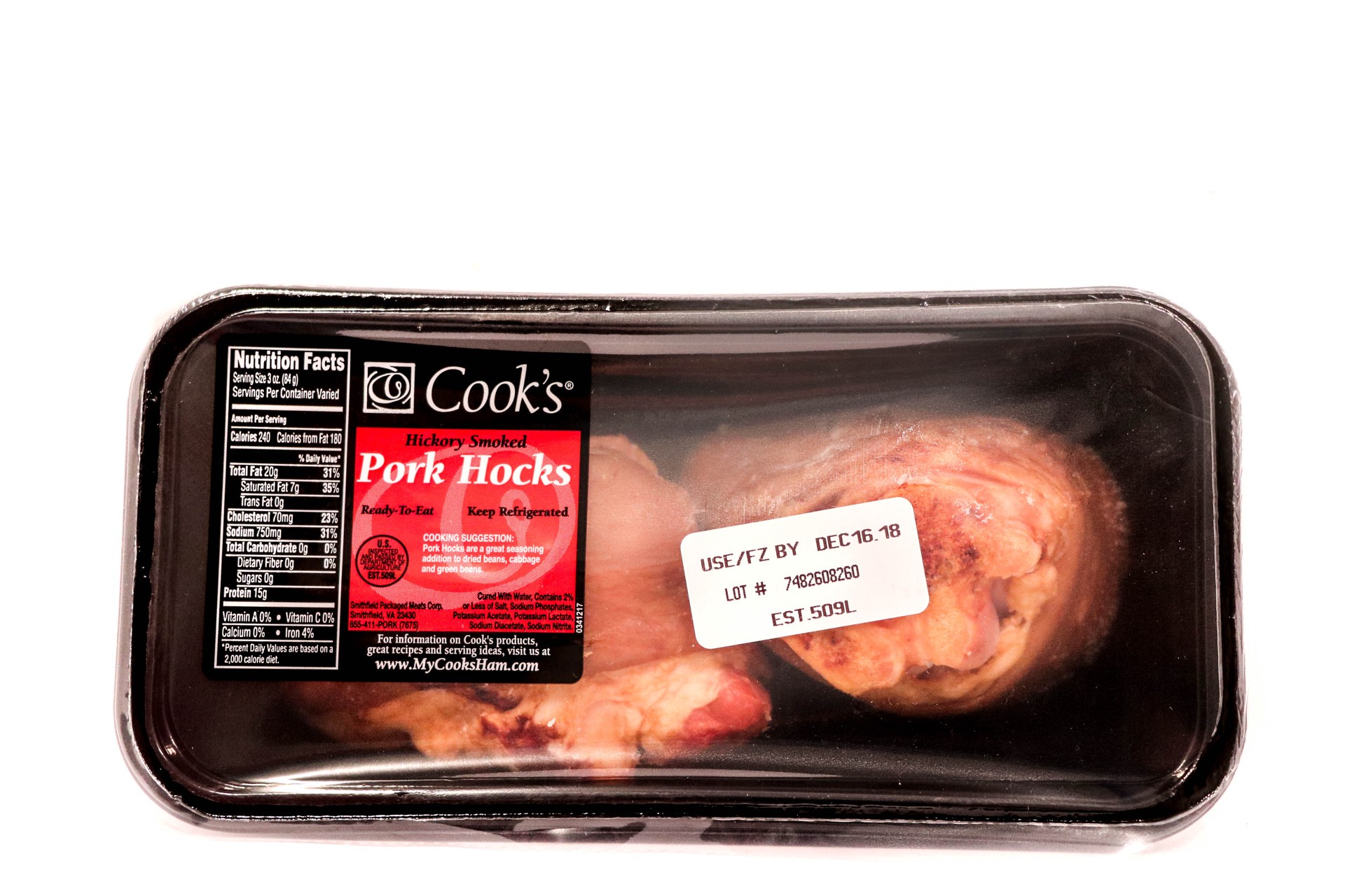 slide 1 of 1, Cooks Smoked Hocks, per lb