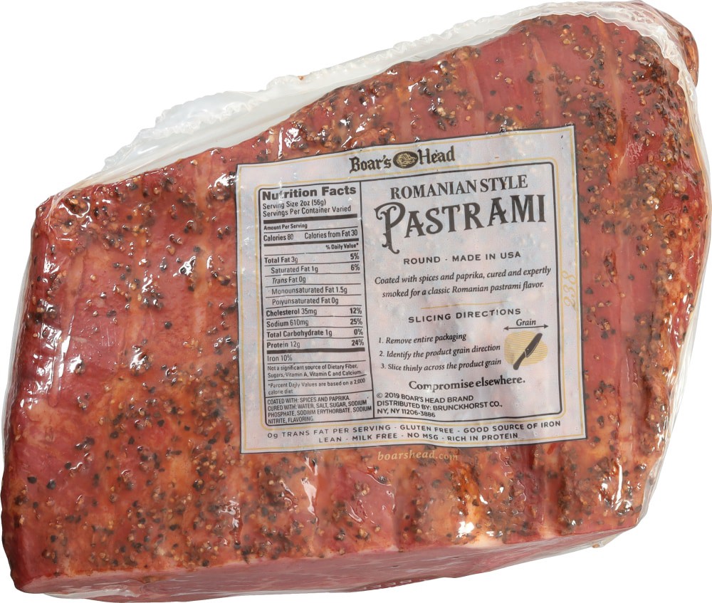 slide 4 of 6, Boar's Head Romanian Style Pastrami, per lb