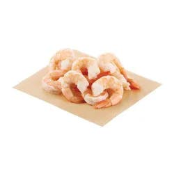Raley's Shrimp, 31/40, Cooked, Peeled & Deveined, Tail On, Farm-Raised, Previously Frozen Per Pound