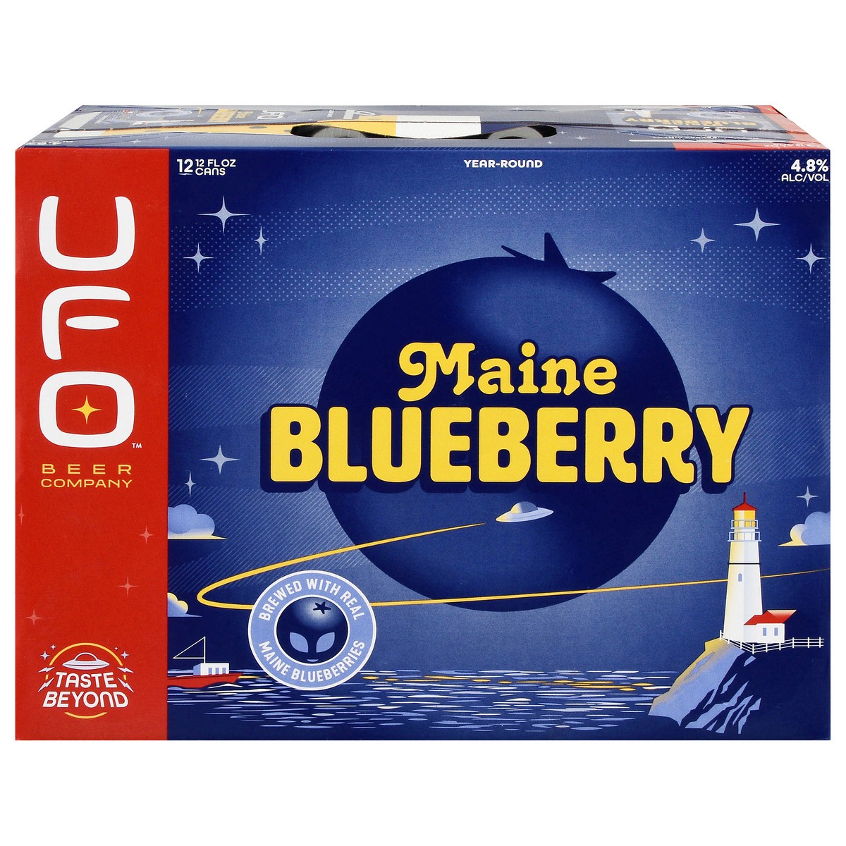 slide 1 of 13, UFO Beer Company Maine Blueberry Beer 12 - 12 fl oz Cans, 12 ct; 12 fl oz