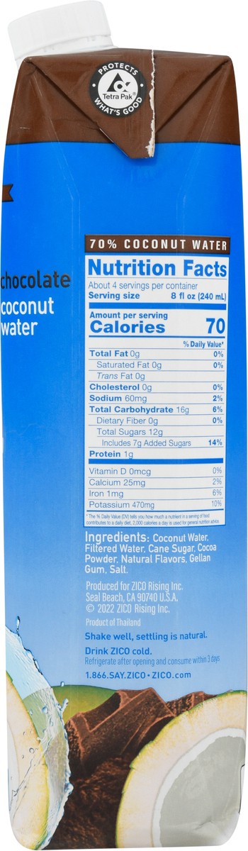 slide 8 of 13, Zico Chocolate Coconut Water 33.8 fl oz, 33.8 fl oz