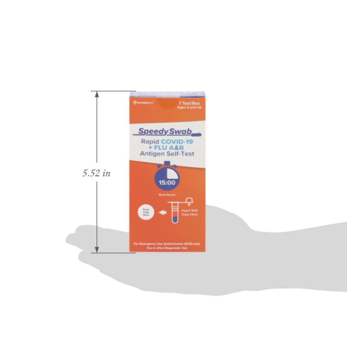 slide 5 of 12, Speedy Swab Ages 2 and Up Rapid COVID-19 + Flu A&B Antigen Self-Test 1 Each, 1 ct