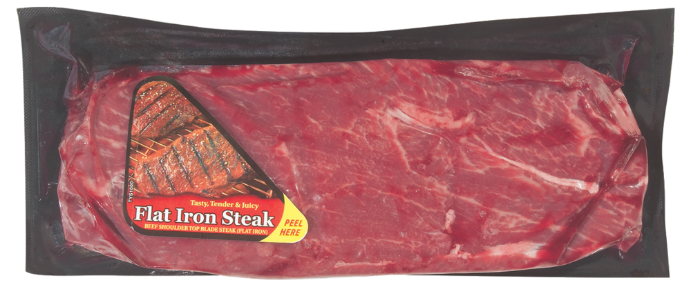 slide 3 of 3, Beef Choice Boneless Flat Iron Steak (1 Steak), per lb