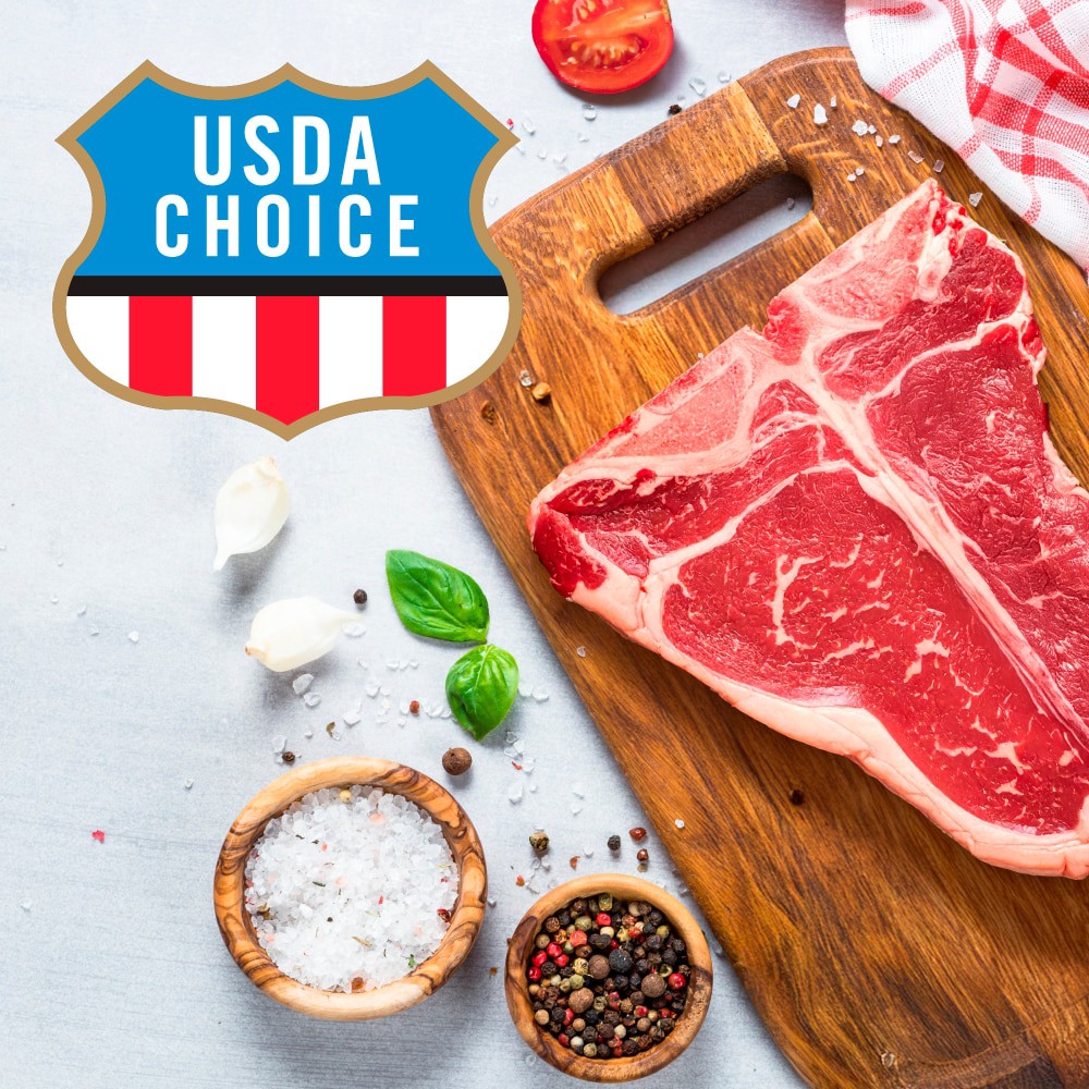 slide 3 of 5, Choice T-Bone Beef Steak (1 Steak), per lb