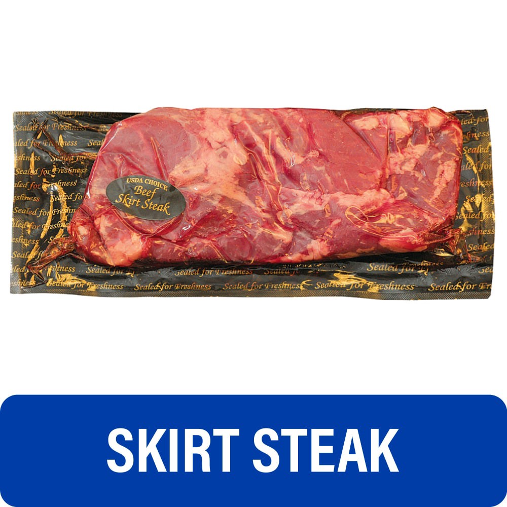 slide 4 of 5, Choice Beef Skirt Steak, per lb
