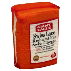 Giant Eagle Cheese, Swiss Lace, Reduced Fat