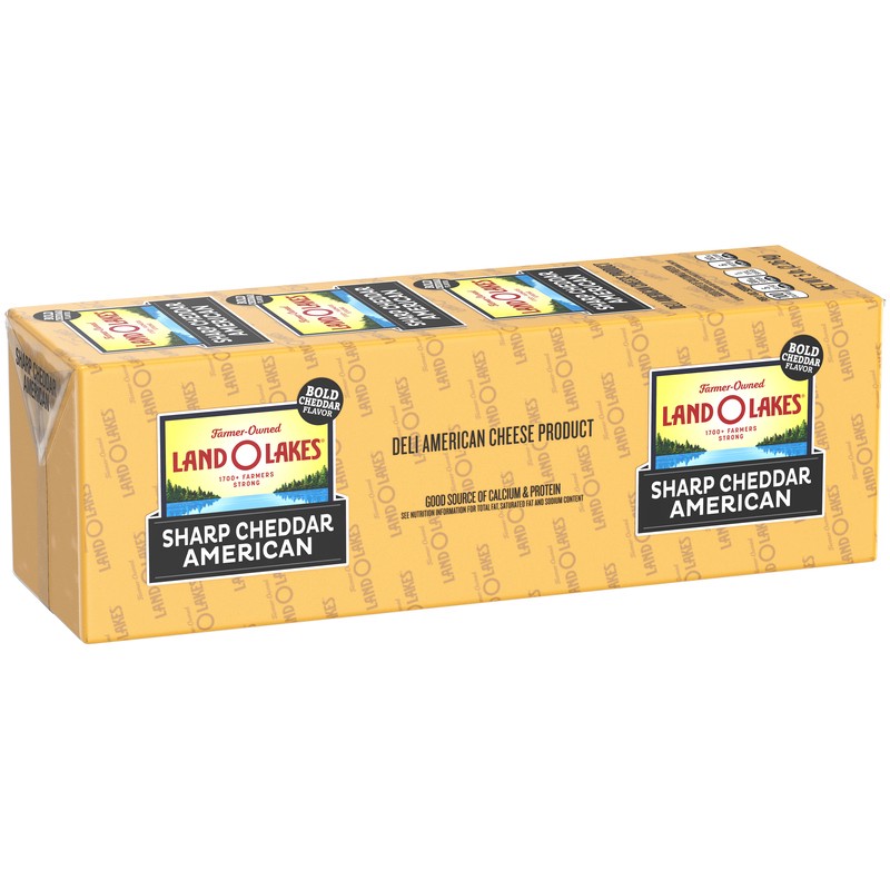 slide 3 of 5, Land O Lakes Yellow Sharp Cheddar Deli American Cheese Product, Deli Sliced to Order, per lb