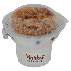Market District Vanilla Yogurt with Strawberries & Blueberries.
