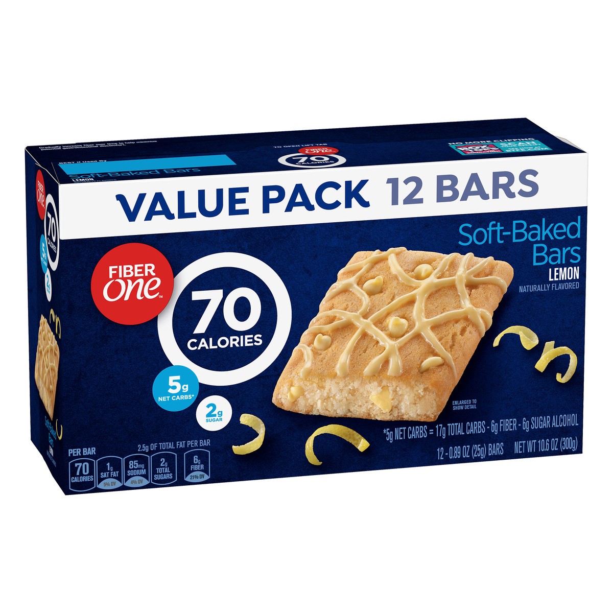 slide 2 of 9, Fiber One Soft-Baked Value Pack Lemon Bars 12 - 0.89 oz Bars, 12 ct