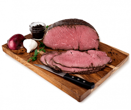 slide 1 of 1, DiLusso Seasoned Roast Beef Medium, per lb