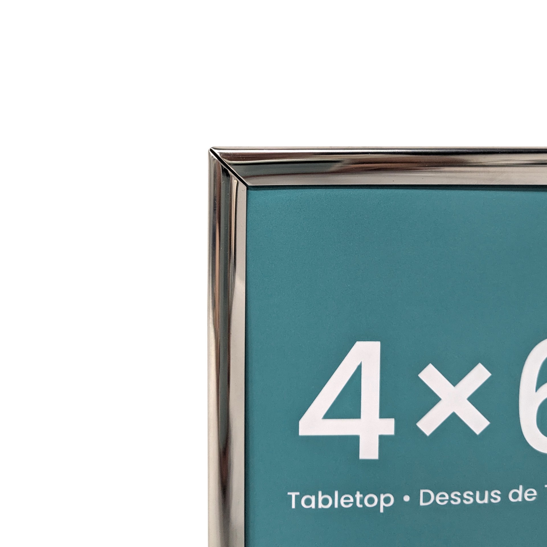 slide 5 of 6, 2-Opening Basics 4" X 6" Silver Rounded Metal Tabletop Frame By Studio Decor, 4 in x 6 in