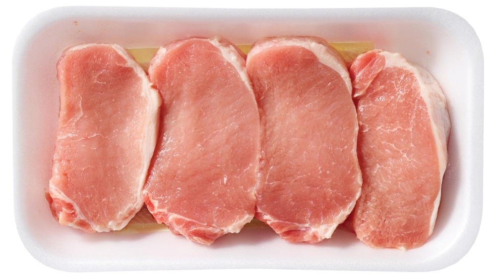 slide 1 of 1, Boneless Pork Loin Chops (About 3 Per Pack), per lb