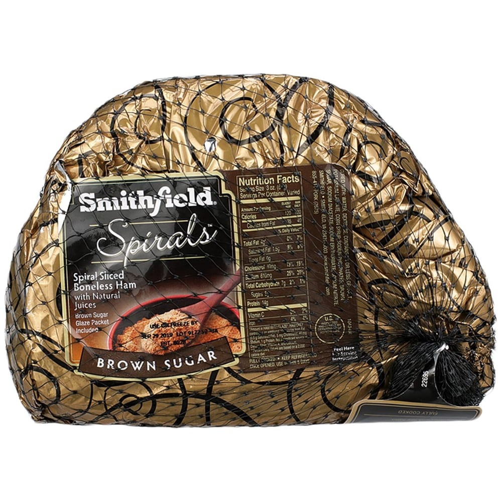 slide 1 of 1, Smithfield Spirals Quarter Ham (Limit 1 At Sale Retail), per lb