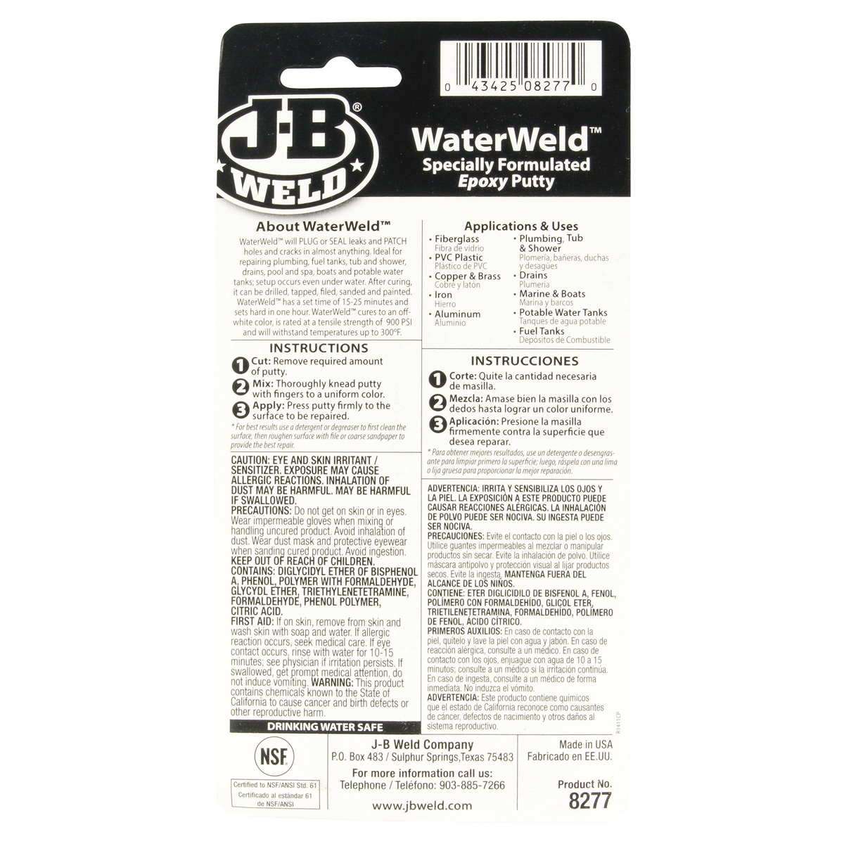 slide 2 of 2, J-B Weld Waterweld Epoxy Putty, 1 ct