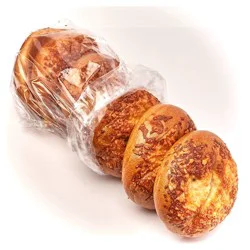 Giant Eagle Bakery Asiago Cheese Bagels, 6 Count