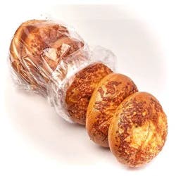 Giant Eagle Bakery Asiago Cheese Bagels, 6 Count