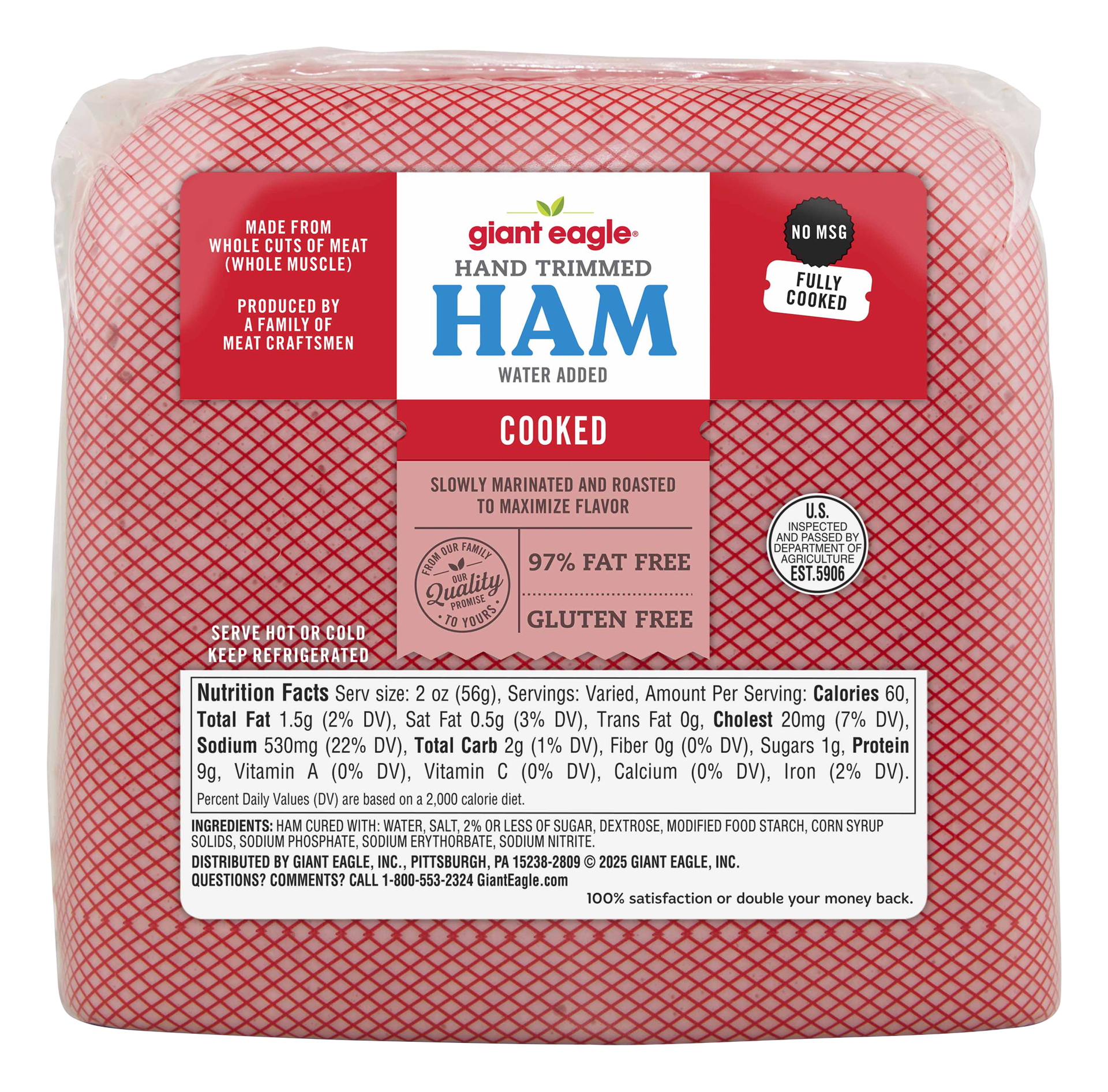 slide 1 of 1, Giant Eagle Ham, Cooked, per lb