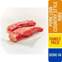 Bone In Pork Loin Country Style Ribs Family Pack, 1 lb
