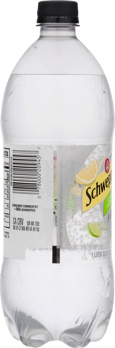 slide 4 of 9, Schweppes Lemon Lime Sparkling Water Beverage- 33.8 fl oz, 1 liter