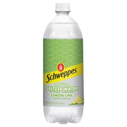 Schweppes Lemon Lime Sparkling Water Beverage- 33.8 fl oz