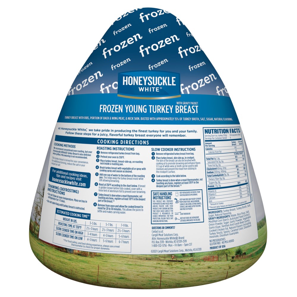 slide 2 of 2, Honeysuckle White Frozen Young Turkey Breast (3-8 Lb), per lb