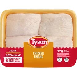 Tyson® All Natural Fresh Chicken Thighs, 2.32 LB
