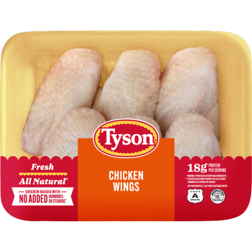 slide 1 of 5, Tyson® All Natural Fresh Chicken Wings, per lb