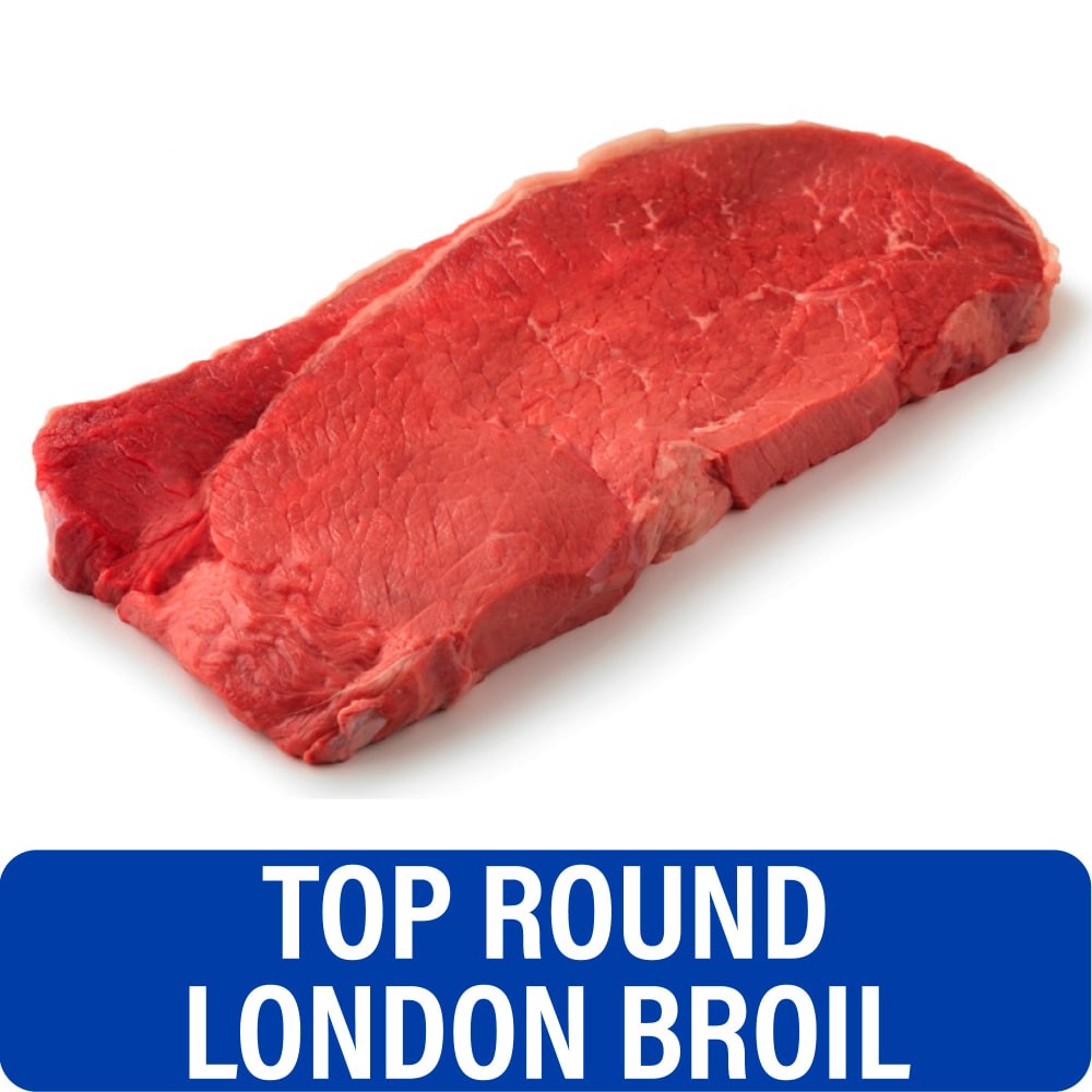 slide 2 of 5, Top Round London Broil Beef Steak, per lb