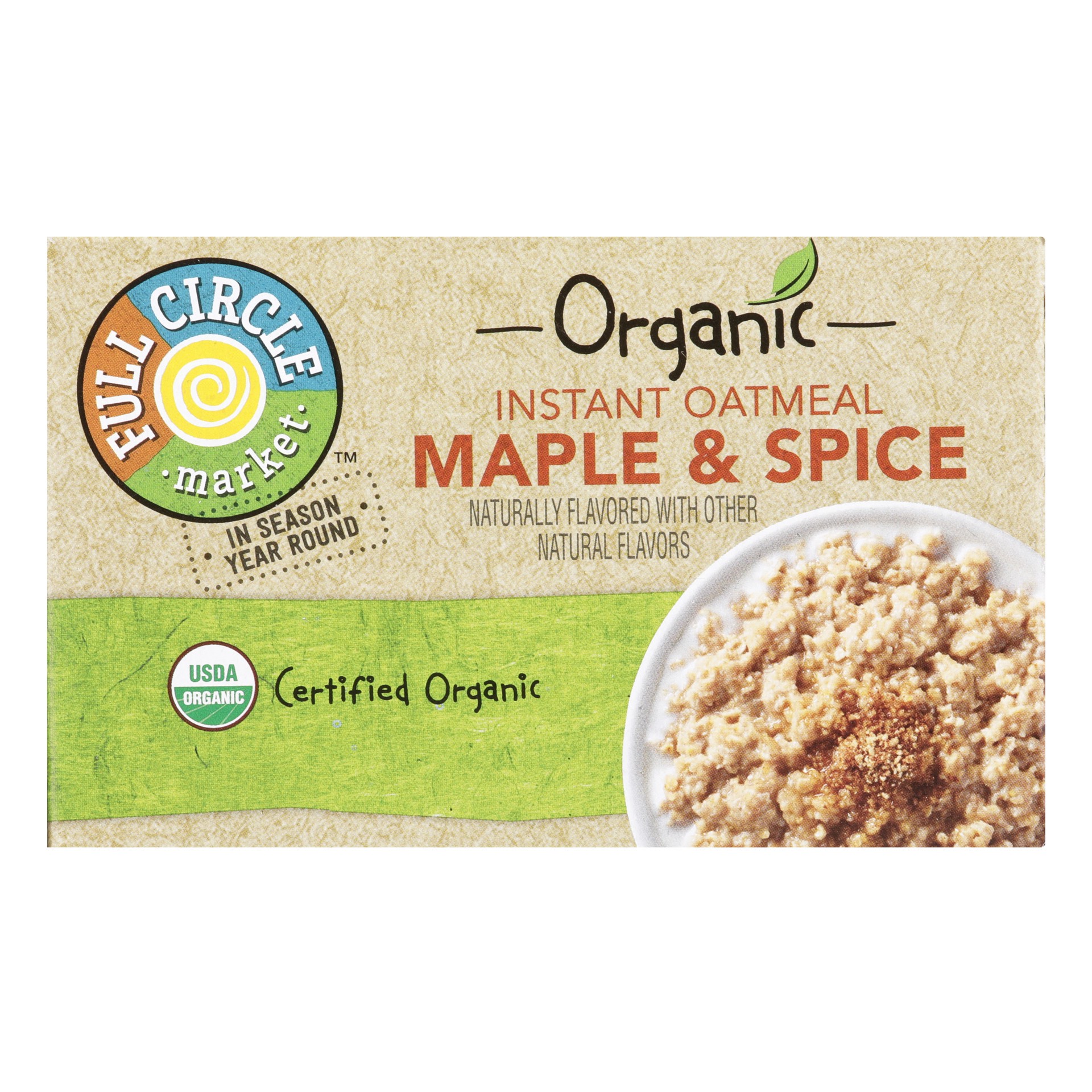slide 3 of 6, Full Circle Market Organic Maple & Spice Instant Oatmeal - 8 ct, 8 ct