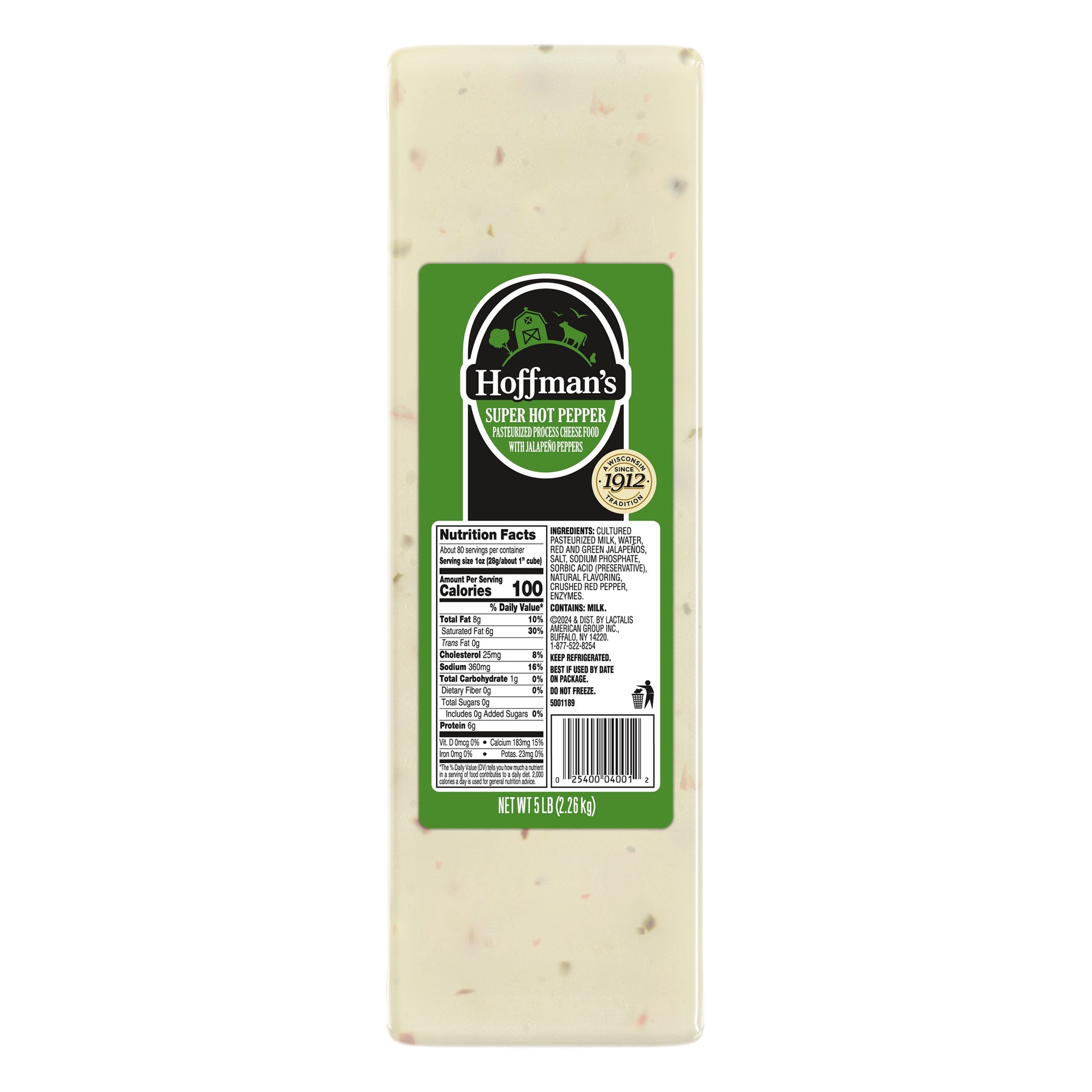 slide 1 of 1, Hoffman's Super Hot Pepper Cheese, Deli Sliced, per lb