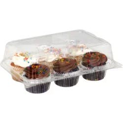 Fresh 6Ct Whip Cupcakes Yellow & Chocolate